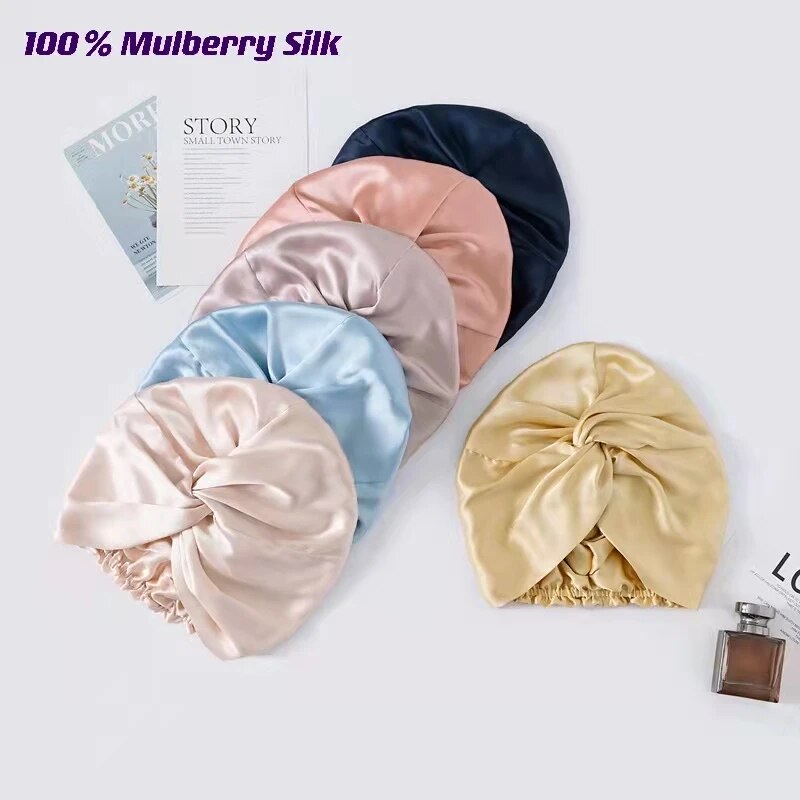 Mulberry Silk Turban Bonnets