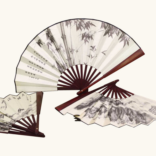 Chinese Style Bamboo Folding Silk Fan